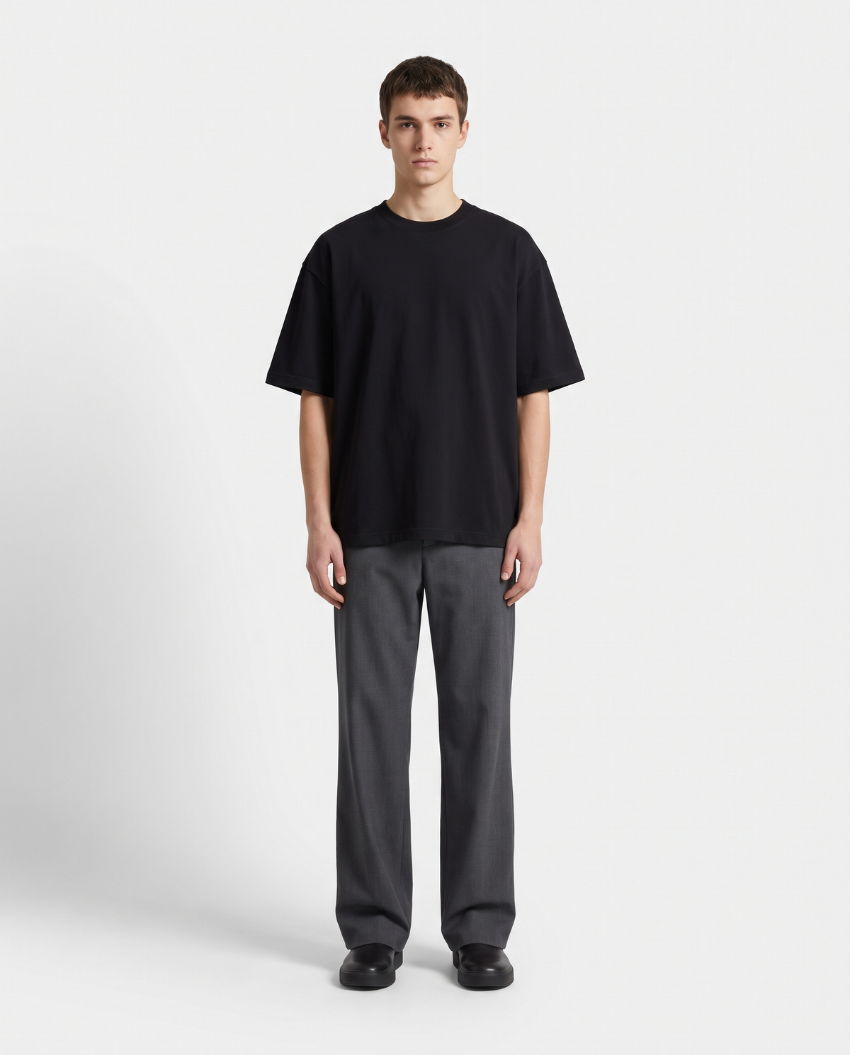 Heavyweight Oversized T-Shirt — Black | NO NEXT