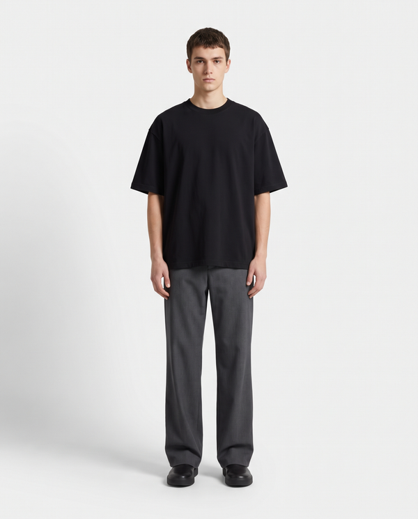 Heavyweight Oversized T-Shirt — Black | NO NEXT