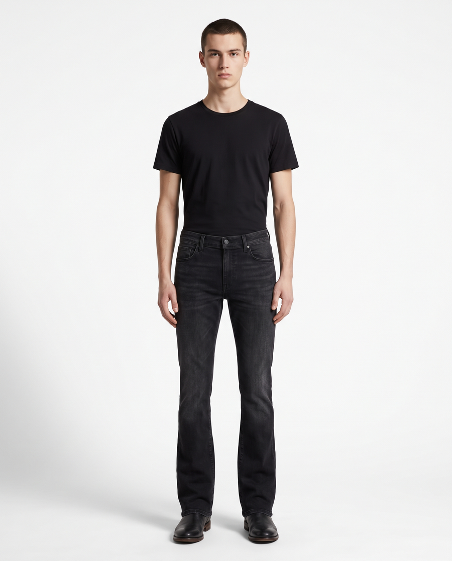 Slim Bootcut Jeans — Washed Black | NO NEXT