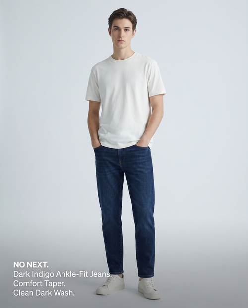 1947 Ankle Comfort Fit Jeans — Dark Indigo | NO NEXT