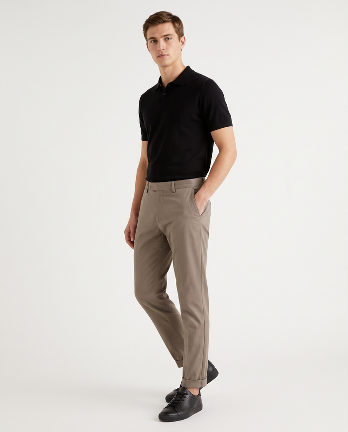 Smart Tapered Trousers — Taupe | NO NEXT